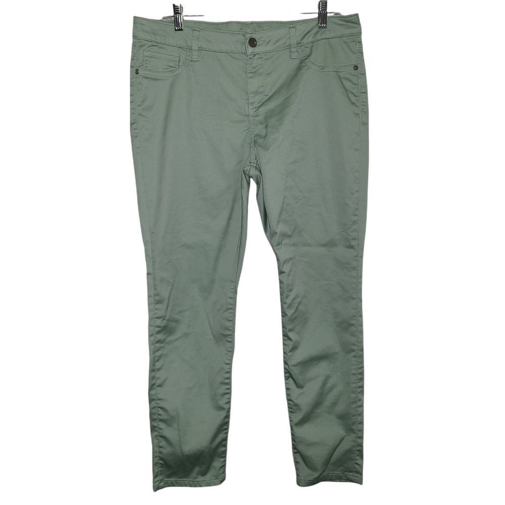 Soho ankle legging womens pants Solid Light Mint Green Flat Front 12 2288